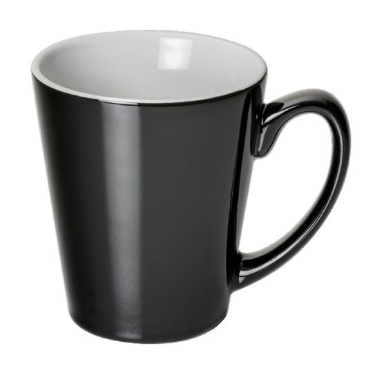 Byron Coffee Mugs Gloss Black White